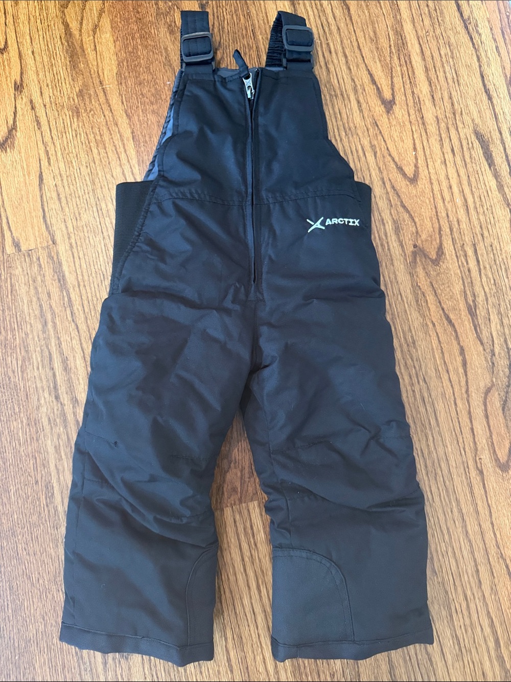 Kids Black Insulated Snowsuit Overalls